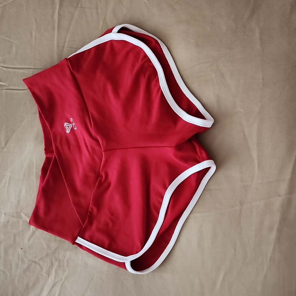 Red sexy workout shorts